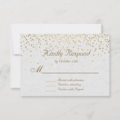Royal Gold Foil Wedding Custom RSVP (Achterkant)