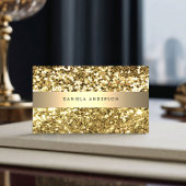 Royal Gold Glitter Luxe Glamoureuze QR-code Visitekaartje