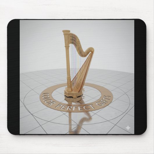 Royal Gold Harp Mousepad Muismat (Voorkant)