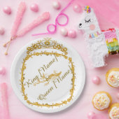 Royal Gold King & Queen Breedpapier bord (Feest)