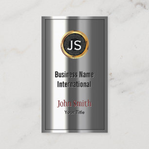 Royal Gold Label Chrome Metal Watch Visitekaartje