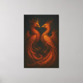 Royal Gold Phoenix Pair · Luxury Fine Art Canvas (Voorkant)