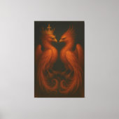 Royal Gold Phoenix Pair · Luxury Fine Art Canvas (Voorkant)