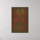 Royal Gold Phoenix Pair · Luxury Fine Art Canvas (Voorkant)
