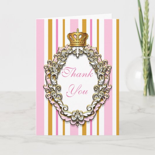 Royal Gold & Pink Princess Merci Pold Card (Devant)