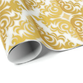Royal Golden Damask Cadeaupapier (Rol Hoek)