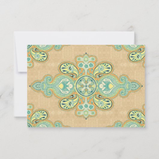 Royal Golden Paisley Kaart (Achterkant)