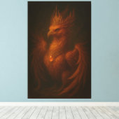Royal Golden Phoenix – Elite Fine Art Collection Canvas Afdruk (Insitu (Houten vloer))
