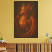 Royal Golden Phoenix – Elite Fine Art Collection Canvas Afdruk (Insitu (Woonkamer))