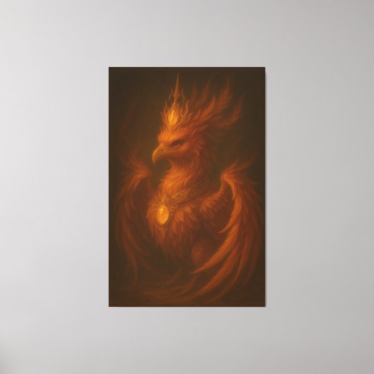 Royal Golden Phoenix – Elite Fine Art Collection Canvas Afdruk (Voorkant)