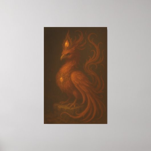 Royal Golden Phoenix – Elite Fine Art Collection Canvas Afdruk (Voorkant)