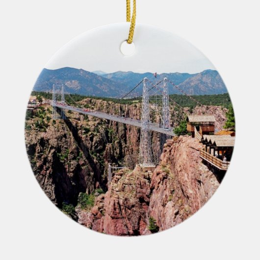 Royal Gorge Bridge, de hoogste in de VS Keramisch Ornament (Voorkant)