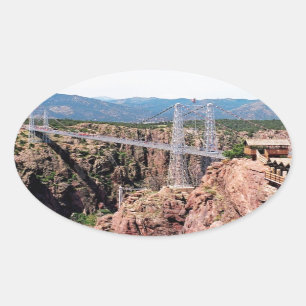 Royal Gorge Bridge, de hoogste in de VS Ovale Sticker