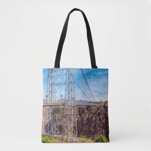 Royal Gorge Bridge Side Uitzicht Canvas tas (Voorkant)