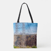Royal Gorge Bridge Side Uitzicht Canvas tas (Achterkant)