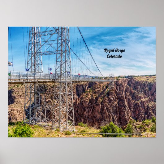 Royal Gorge Bridge Side Uitzicht Poster (Voorkant)