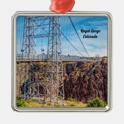 Royal Gorge Bridge Side Uitzicht Premium Ornament (Voorkant)