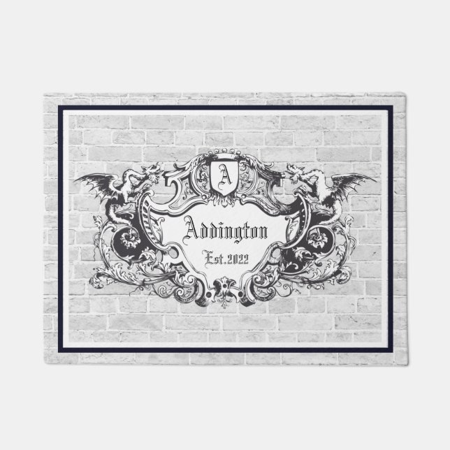 Royal Gothic Crest door Mat (Voorkant)