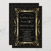Royal Great Gatsby Roaring 50th Birthday Bash Kaart (Voorkant / Achterkant)