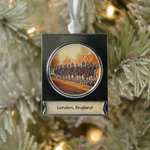 Royal Guardsmen Keramisch Ornament Verzilverd Banner Ornament