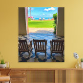 Royal Hawaiian Hotel Canvas Afdruk (Insitu (Woonkamer))
