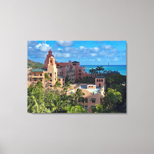 Royal Hawaiian Hotel Canvas Afdruk
