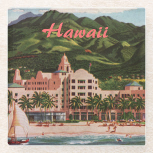 Royal Hawaiian Hotel Glas Onderzetter