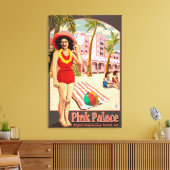 Royal Hawaiian Hotel in Hawaii Canvas Afdruk (Insitu (Woonkamer))