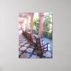Royal Hawaiian Hotel Lanai Canvas Afdruk