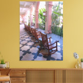 Royal Hawaiian Hotel Lanai Canvas Afdruk (Insitu (Woonkamer))