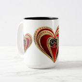 Royal Heart Tweekleurige Koffiemok (Voorkant links)