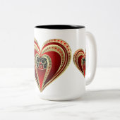 Royal Heart Tweekleurige Koffiemok (Voorkant rechts)