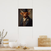 Royal Highland Koe  Print, Victoriaans Dier Poster (Keuken)