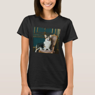 Royal Highness Corgi Portrait Dogs UK Pembroke Mon T-shirt