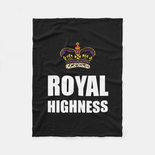 Royal Highness Crown Fleece Deken (Voorkant)