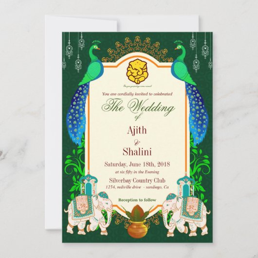 ROYAL HINDU WEDDING INVITATION (Voorkant)