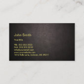 Royal Horse Head Carte de visite en bois et cuir (Dos)