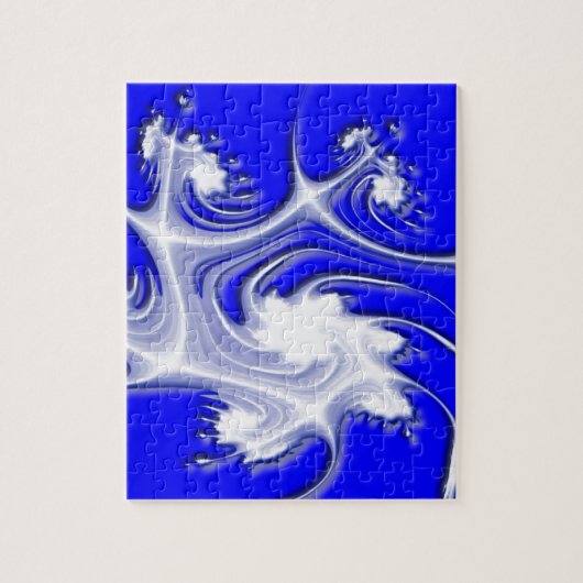 Royal Ice Fractal Flowers Puzzle Legpuzzel (Verticaal)