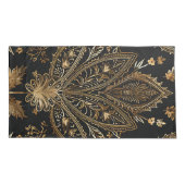 Royal Indian Luxe Zwart & Goud Kussensloop (Achterkant)