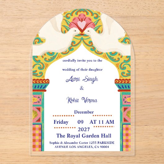 Royal Indian Wedding Invitation | Gold Traditional (Recto)
