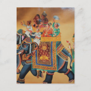 ROYAL INDIAN WEDDING PROCESSION ELEPHANT BRIEFKAART