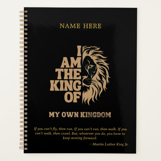 Royal Inspired I Am The King Of My Kingdom Planner (Devant)