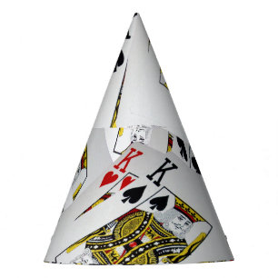 Royal Layer: een stapel van Kings Poker Cards Feesthoedjes