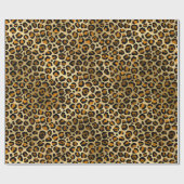 Royal Leopard Goud Zwart Oerwoud Patroon Cadeaupapier (Vlak)