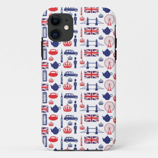 Royal London Landmarks Pattern Case-Mate iPhone Case (Achterkant)