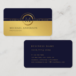 Royal Luxury Golden Round Abstract Professional Visitekaartje
