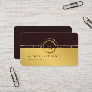 Royal Luxury Golden Round Abstract Professional Visitekaartje