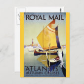 Royal Mail "Atlantis" Autumn Cruises Briefkaart (Voorkant / Achterkant)