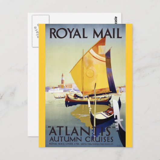Royal Mail "Atlantis" Autumn Cruises Briefkaart (Voorkant / Achterkant)