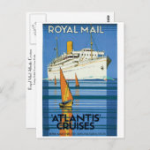 Royal Mail "Atlantis Cruises" Briefkaart (Voorkant / Achterkant)